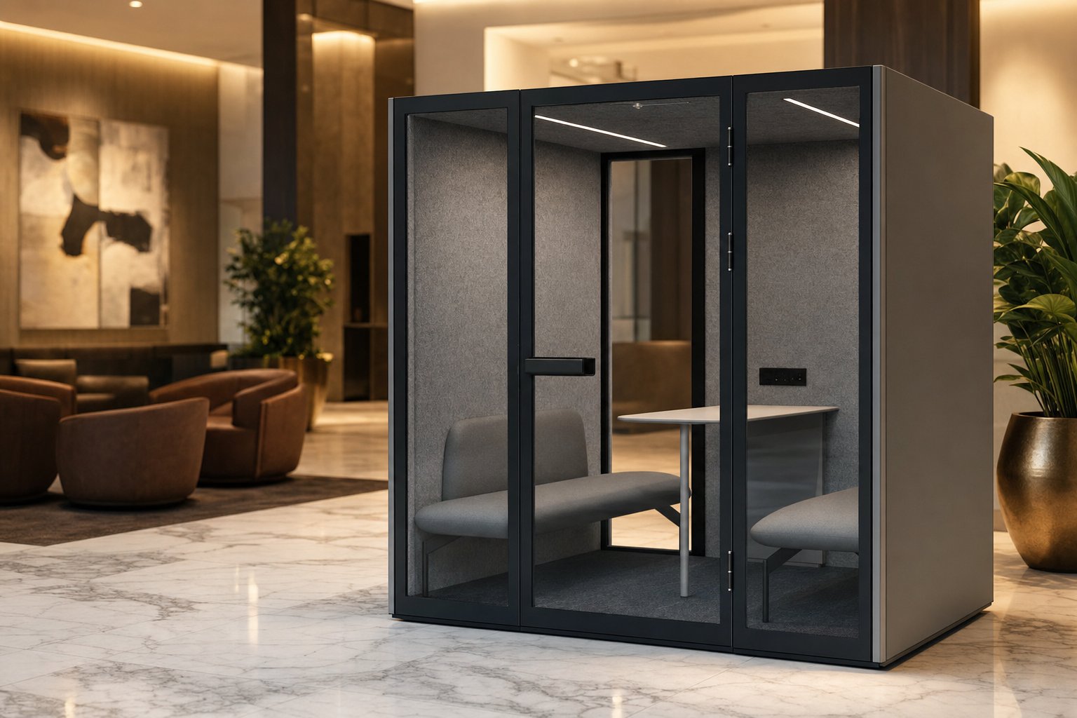 Luxury hotel lobby