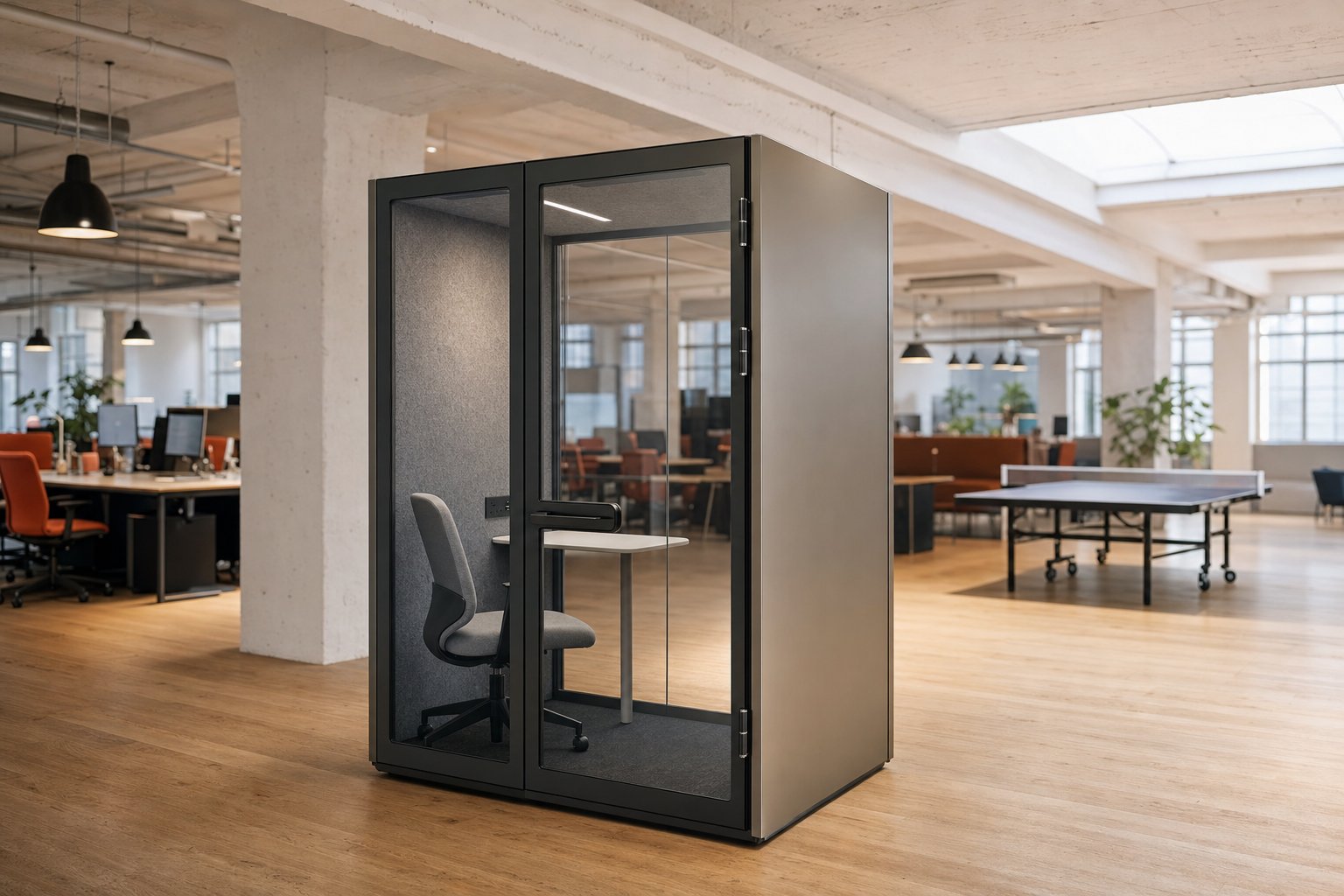 Open-plan startup loft