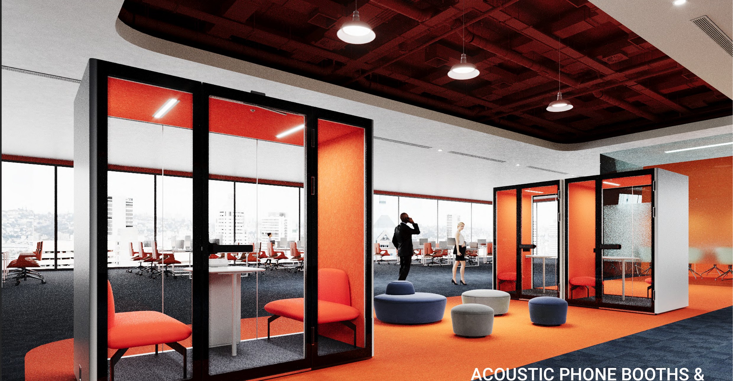 Pods in office space
